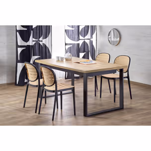 Krzesło z tworzywa K529 - naturalny/czarny