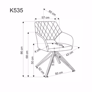 Krzesło obrotowe K535 - ciemny zielony Bluvel 78