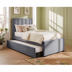 Łóżko z wysuwanym materacem RUSSO 90 - popielaty