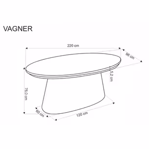 Stół owalny VAGNER 220- orzech