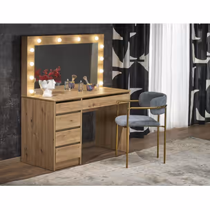Toaletka z oświetleniem HOLLYWOOD XL - dąb artisan