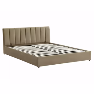Łóżko z pojemnikiem MONTREAL Velvet 140x200 - beżowy Bluvel 28