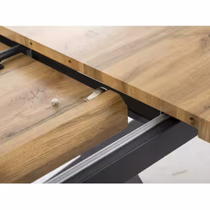 Stół rozkładany UMBERTO II 160/240x90 - dąb artisan/czarny