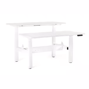 Biurko regulowane FIGHTER DOUBLE DESK 160x70 - biały