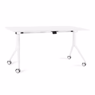Biurko składane na kółkach CARL 150x80 - biały