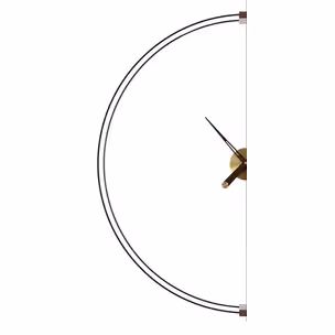 Zegar ścienny DOBLE RING 60 cm - czarny