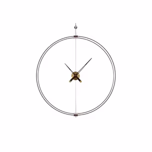 Zegar ścienny DOBLE RING 60 cm - czarny