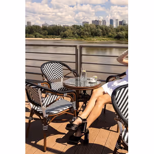 Krzesło CAFE AZURE - biały/czarny
