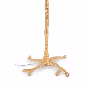 Lampa podłogowa TIFFANY 175 - biały/mosiądz