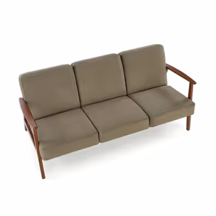 Sofa 3-osobowa MILANO 3S - oliwkowy/ciemny orzech