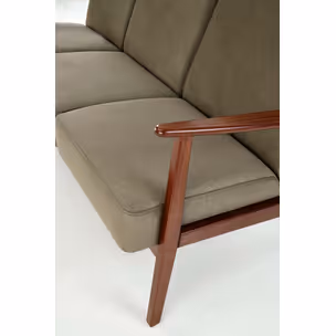 Sofa 3-osobowa MILANO 3S - oliwkowy/ciemny orzech