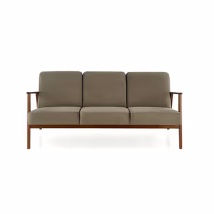 Sofa 3-osobowa MILANO 3S - oliwkowy/ciemny orzech