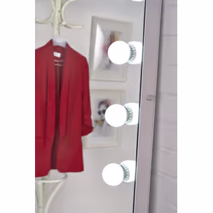 Lustro stojące PEARL z oświetleniem LED 87x170 - serbrny