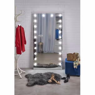 Lustro stojące PEARL z oświetleniem LED 87x170 - serbrny