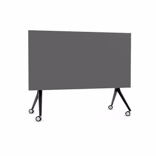 Biurko składane na kółkach CARL 150x80 - antracyt/czarny