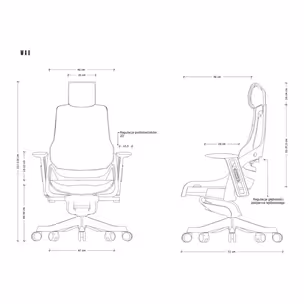 Fotel obrotowy WAU tkanina - czarny/żółty BL404