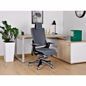 Fotel obrotowy WAU 2 tkanina - czarny/czarny BL418