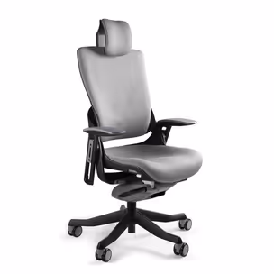 Fotel obrotowy WAU 2 tkanina - czarny/jasnoszary BL416