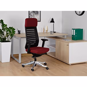 Fotel biurowy VELO - bordowy BL402