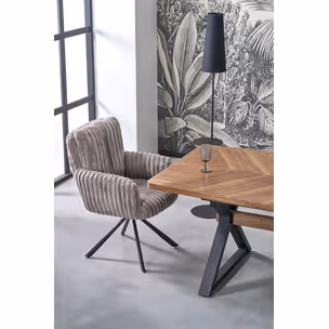 Stół rozkładany BARON 200/350x100 - orzech/czarny