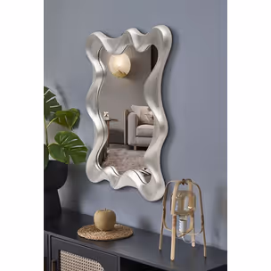Lustro ścienne DECO - srebrny antyczny