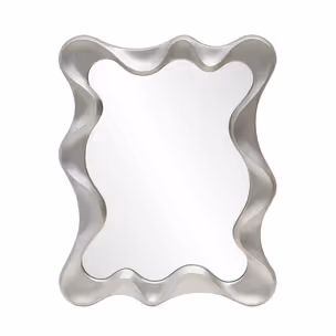Lustro ścienne DECO - srebrny antyczny