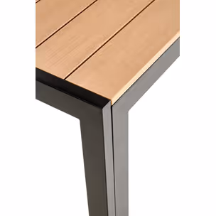 Stół ogrodowy FIERRO 150x90 - brązowy/czarny