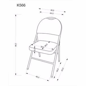 Krzesło składane K566 - czarny