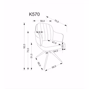 Krzesło obrotowe K570 - beżowy