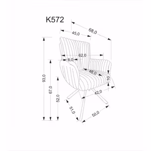 Krzesło obrotowe K572 - popielaty