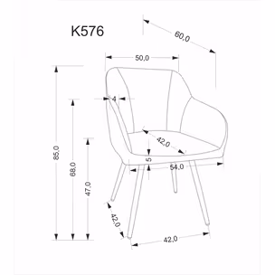 Krzesło z podłokietnikami K576 - oliwkowy