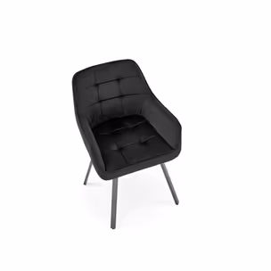 Krzesło welurowe K588 - czarny