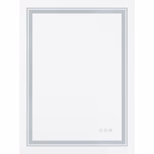 Lustro ścienne łazienkowe VERO 60x80 - srebrny