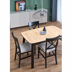Stół rozkładany BARRIL 130/170x80 - dąb artisan/czarny