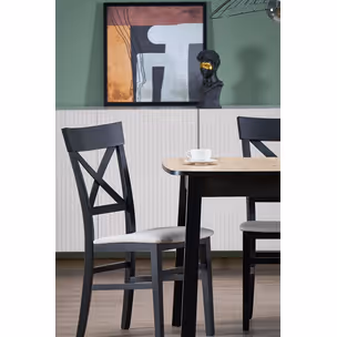 Stół rozkładany BARRIL 130/170x80 - dąb artisan/czarny