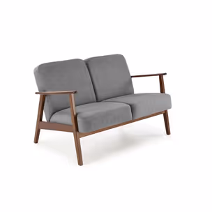 Sofa 2-osobowa MILANO 2S - popielaty/ciemny orzech