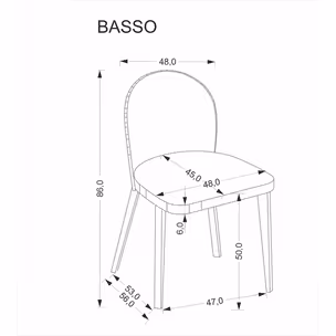 Krzesło BASSO - beżowy/jasny orzech