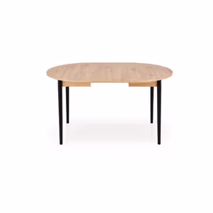 Stół okrągły rozkładany PIVOT 102/142x102 - dąb artisan/czarny