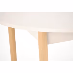 Stół okrągly rozkładany PIVOT 102/142x102 - kaszmir/naturalny