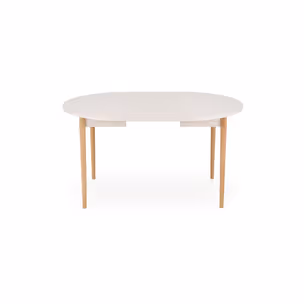 Stół okrągly rozkładany PIVOT 102/142x102 - kaszmir/naturalny
