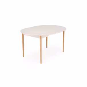 Stół okrągly rozkładany PIVOT 102/142x102 - kaszmir/naturalny