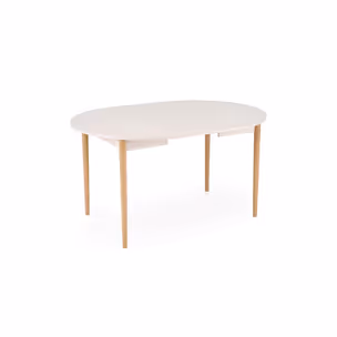 Stół okrągly rozkładany PIVOT 102/142x102 - kaszmir/naturalny