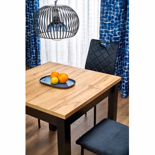 Stół rozkładany QUBIK 80/200x80 - dąb artisan/czarny