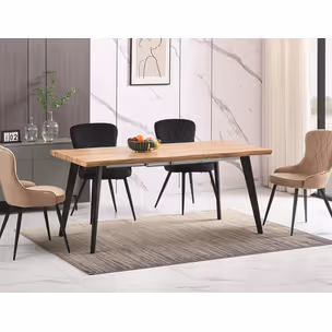 Stół rozkładany FRESNO 120/180x80 - dąb/czarny