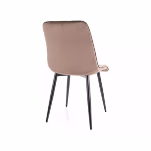Krzesło welurowe pikowane CHIC Velvet - cappuccino Bluvel 38