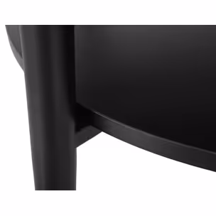 Stolik okrągły z półką ELLA B 60 cm - dąb/czarny