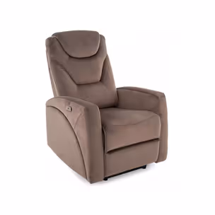 Fotel rozkładany KRONOS Velvet - cappuccino Bluvel 38
