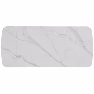 Stół rozkładany SENTO 120/180x80 - biały połysk/czarny mat