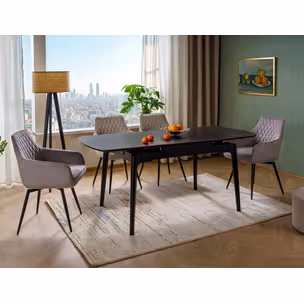 Stół rozkładany SENTO 120/180x80 - czarny mat