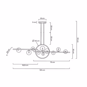 MOOSEE Lampa wisząca ALURE LINE TWIN 120 - czarny